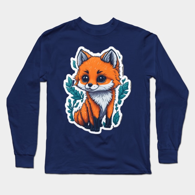 Little Fox Long Sleeve T-Shirt by Basunat